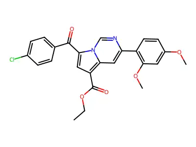 ET 7-(4-CL-Benzoyl)3-(2,4-dimethoxyphenyl)pyrrolo(1,2-C)pyrimidine-5-carboxylate structure