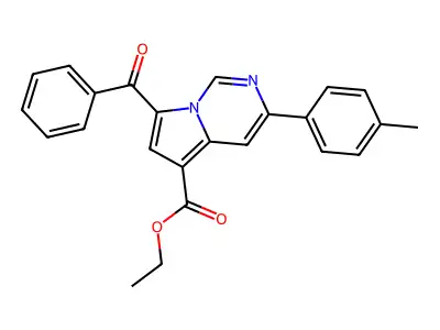 Ethyl 7-benzoyl-3-(4-methylphenyl)pyrrolo(1,2-C)pyrimidine-5-carboxylate structure