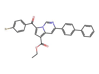 ET 3-(1,1'-Biphenyl)-4-YL-7-(4-BR-benzoyl)pyrrolo(1,2-C)pyrimidine-5-carboxylate structure