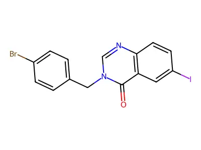 3-(4-Bromobenzyl)-6-iodo-4(3H)-quinazolinone structure