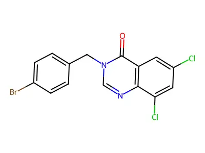 3-(4-Bromobenzyl)-6,8-dichloro-4(3H)-quinazolinone structure