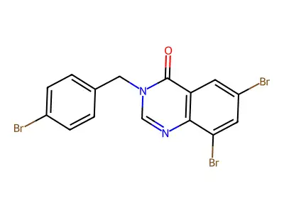 6,8-Dibromo-3-(4-bromobenzyl)-4(3H)-quinazolinone structure