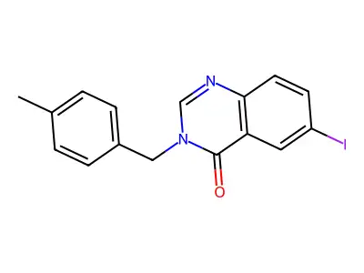 6-Iodo-3-(4-methylbenzyl)-4(3H)-quinazolinone structure