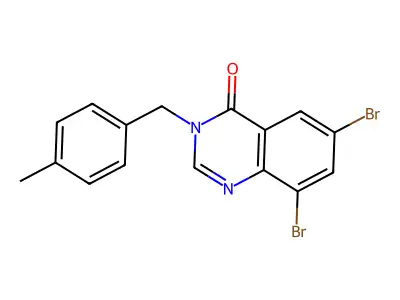6,8-Dibromo-3-(4-methylbenzyl)-4(3H)-quinazolinone structure