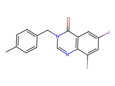 6,8-Diiodo-3-(4-methylbenzyl)-4(3H)-quinazolinone structure