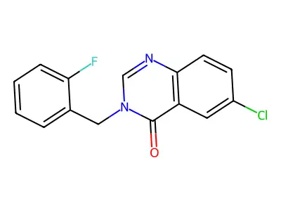 6-Chloro-3-(2-fluorobenzyl)-4(3H)-quinazolinone structure