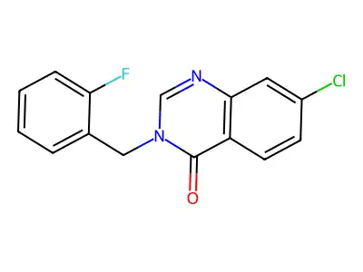 7-Chloro-3-(2-fluorobenzyl)-4(3H)-quinazolinone structure