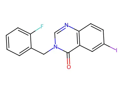 3-(2-Fluorobenzyl)-6-iodo-4(3H)-quinazolinone structure