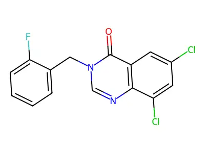 6,8-Dichloro-3-(2-fluorobenzyl)-4(3H)-quinazolinone structure