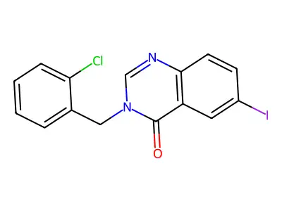 3-(2-Chlorobenzyl)-6-iodo-4(3H)-quinazolinone structure