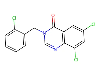 6,8-Dichloro-3-(2-chlorobenzyl)-4(3H)-quinazolinone structure