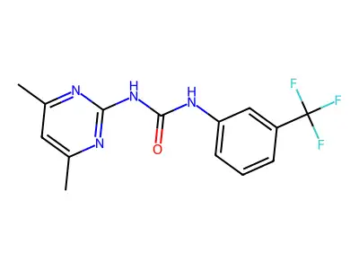 N-(4,6-Dimethyl-2-pyrimidinyl)-N'-(3-(trifluoromethyl)phenyl)urea structure