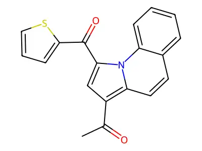 1-(1-(2-Thienylcarbonyl)pyrrolo(1,2-A)quinolin-3-YL)ethanone structure