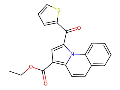 Ethyl 1-(2-thienylcarbonyl)pyrrolo(1,2-A)quinoline-3-carboxylate structure