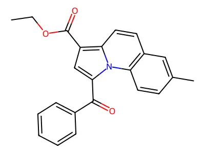 Ethyl 1-benzoyl-7-methylpyrrolo(1,2-A)quinoline-3-carboxylate structure