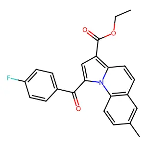 Ethyl 1-(4-fluorobenzoyl)-7-methylpyrrolo(1,2-A)quinoline-3-carboxylate structure