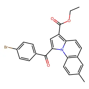 Ethyl 1-(4-bromobenzoyl)-7-methylpyrrolo(1,2-A)quinoline-3-carboxylate structure