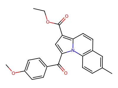 Ethyl 1-(4-methoxybenzoyl)-7-methylpyrrolo(1,2-A)quinoline-3-carboxylate structure