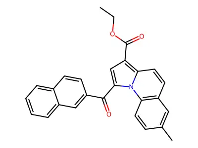 Ethyl 7-methyl-1-(2-naphthoyl)pyrrolo(1,2-A)quinoline-3-carboxylate structure