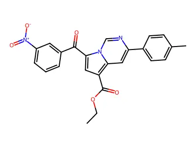 ET 3-(4-Methylphenyl)-7-(3-nitrobenzoyl)pyrrolo(1,2-C)pyrimidine-5-carboxylate structure