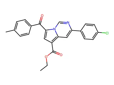 ET 3-(4-Chlorophenyl)-7-(4-methylbenzoyl)pyrrolo(1,2-C)pyrimidine-5-carboxylate structure