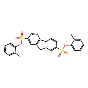 Bis(2-methylphenyl) 9H-fluorene-2,7-disulfonate structure