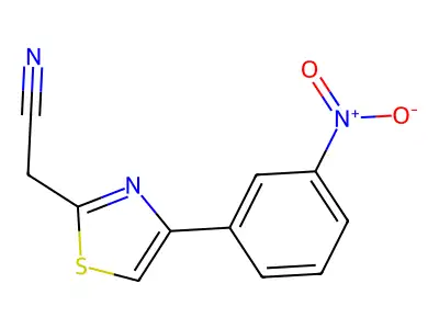 (4-(3-Nitrophenyl)-1,3-thiazol-2-YL)acetonitrile structure