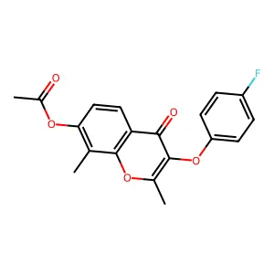 3-(4-Fluorophenoxy)-2,8-dimethyl-4-oxo-4H-chromen-7-YL acetate structure