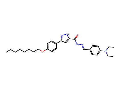 N'-(4-(Diethylamino)benzylidene)-5-(4-(octyloxy)phenyl)-1H-pyrazole-3-carbohydrazide structure