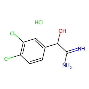 Benzeneethanamidamide, 3,4-dichloro-alpha-hydroxy-, monohydrochloride structure