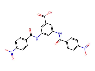 3,5-Bis-(4-nitro-benzoylamino)-benzoic acid structure