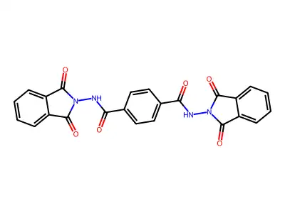 1-N,4-N-bis(1,3-dioxoisoindol-2-yl)benzene-1,4-dicarboxamide structure