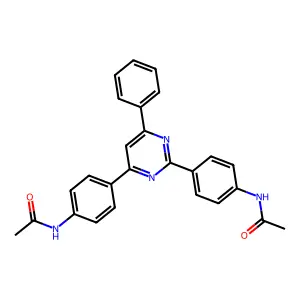 N,N'-[(6-Phenyl-2,4-pyrimidinediyl)di-4,1-phenylene]diacetamide structure