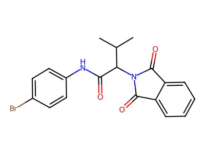 N-(4-bromophenyl)-2-(1,3-dioxoisoindol-2-yl)-3-methylbutanamide structure
