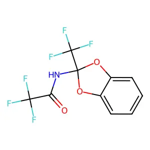 2,2,2-trifluoro-N-(2-(trifluoromethyl)benzo[d][1,3]dioxol-2-yl)acetamide structure