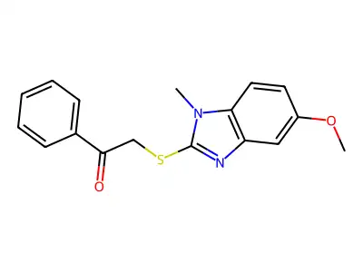 2-((5-Methoxy-1-methyl-1H-benzimidazol-2-yl)thio)-1-phenylethanone structure