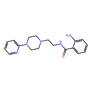 Benzamide, 2-amino-N-(2-(4-(2-pyridinyl)-1-piperazinyl)ethyl)- structure
