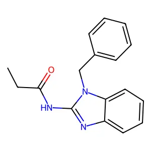 N-(1-benzylbenzimidazol-2-yl)propanamide structure
