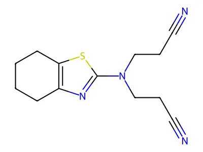 3-[2-Cyanoethyl(4,5,6,7-tetrahydro-1,3-benzothiazol-2-yl)amino]propanenitrile structure