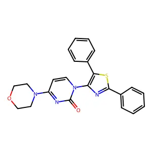 1-(2,5-diphenylthiazol-4-yl)-4-morpholinopyrimidin-2(1H)-one structure