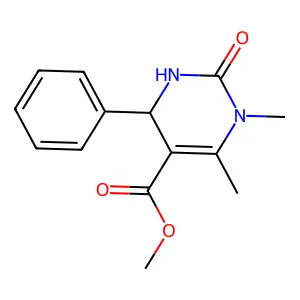 Methyl 1,6-dimethyl-2-oxo-4-phenyl-1,2,3,4-tetrahydropyrimidine-5-carboxylate structure
