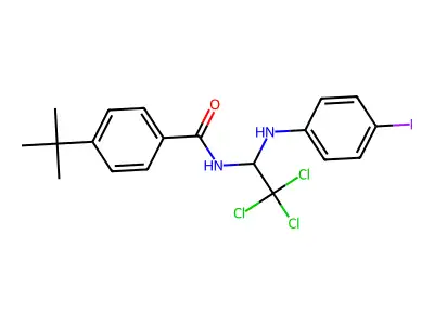 4-tert-butyl-N-[2,2,2-trichloro-1-(4-iodoanilino)ethyl]benzamide structure