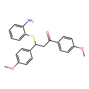 3-[(2-Aminophenyl)sulfanyl]-1,3-bis(4-methoxyphenyl)propan-1-one structure