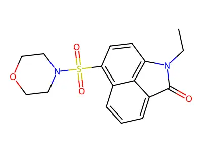 1-ethyl-6-(4-morpholinylsulfonyl)benzo[cd]indol-2(1H)-one structure