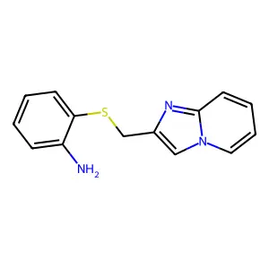 2-(Imidazo[1,2-a]pyridin-2-ylmethylsulfanyl)aniline structure