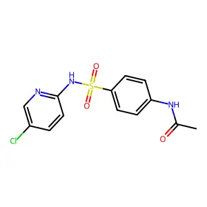 N-{4-[(5-chloropyridin-2-yl)sulfamoyl]phenyl}acetamide structure