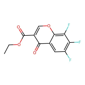 Ethyl 6,7,8-trifluoro-4-oxochromene-3-carboxylate structure