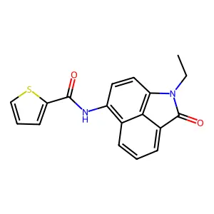 N-(1-ethyl-2-oxo-1,2-dihydrobenzo[cd]indol-6-yl)thiophene-2-carboxamide structure