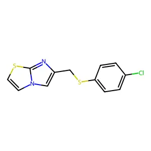 6-(((4-Chlorophenyl)thio)methyl)imidazo[2,1-b]thiazole structure