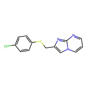 2-[(4-Chlorophenyl)sulfanylmethyl]imidazo[1,2-a]pyrimidine structure